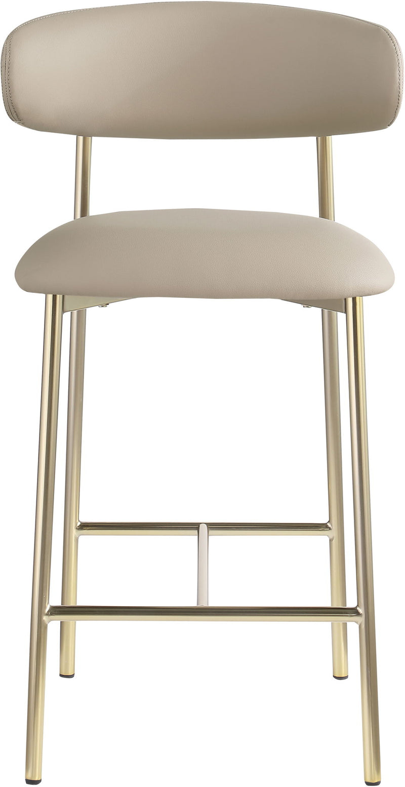 Lupita - Counter Stool With Brushed Gold Frame (Set of 2)