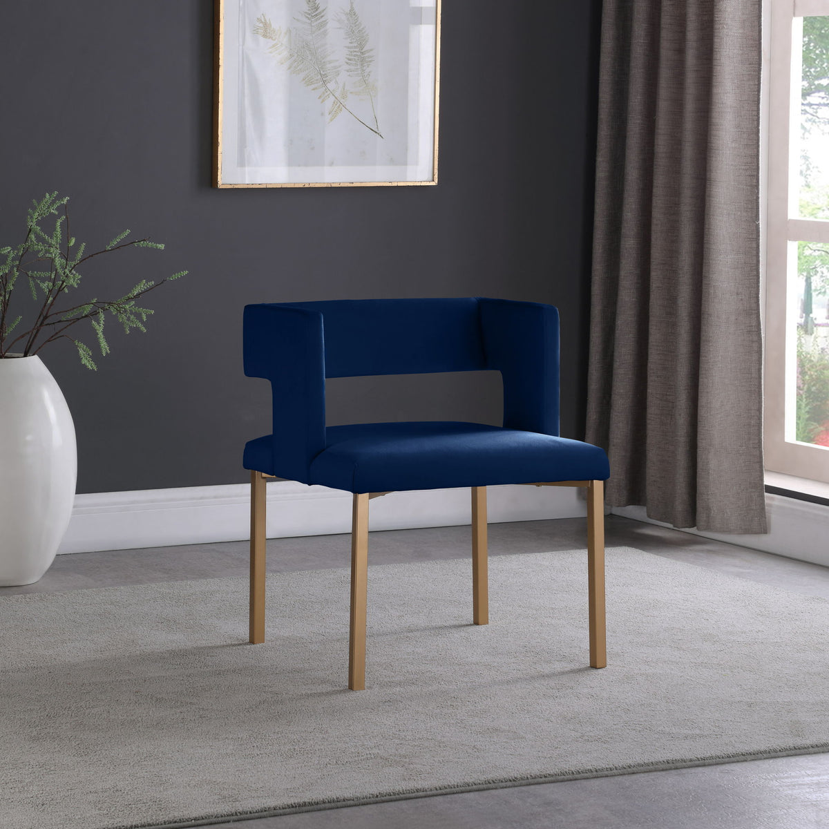 Caleb - Dining Chair with Gold Legs (Set of 2)
