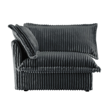 Koala Left-Facing Sofa with Pillow - Gray