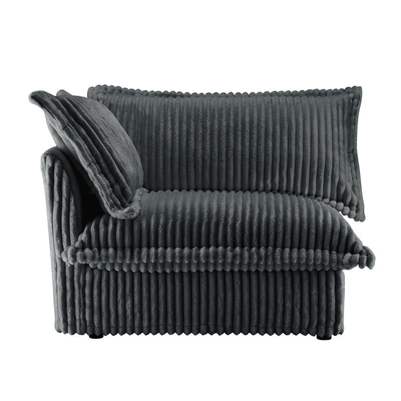 Koala Left-Facing Sofa with Pillow - Gray