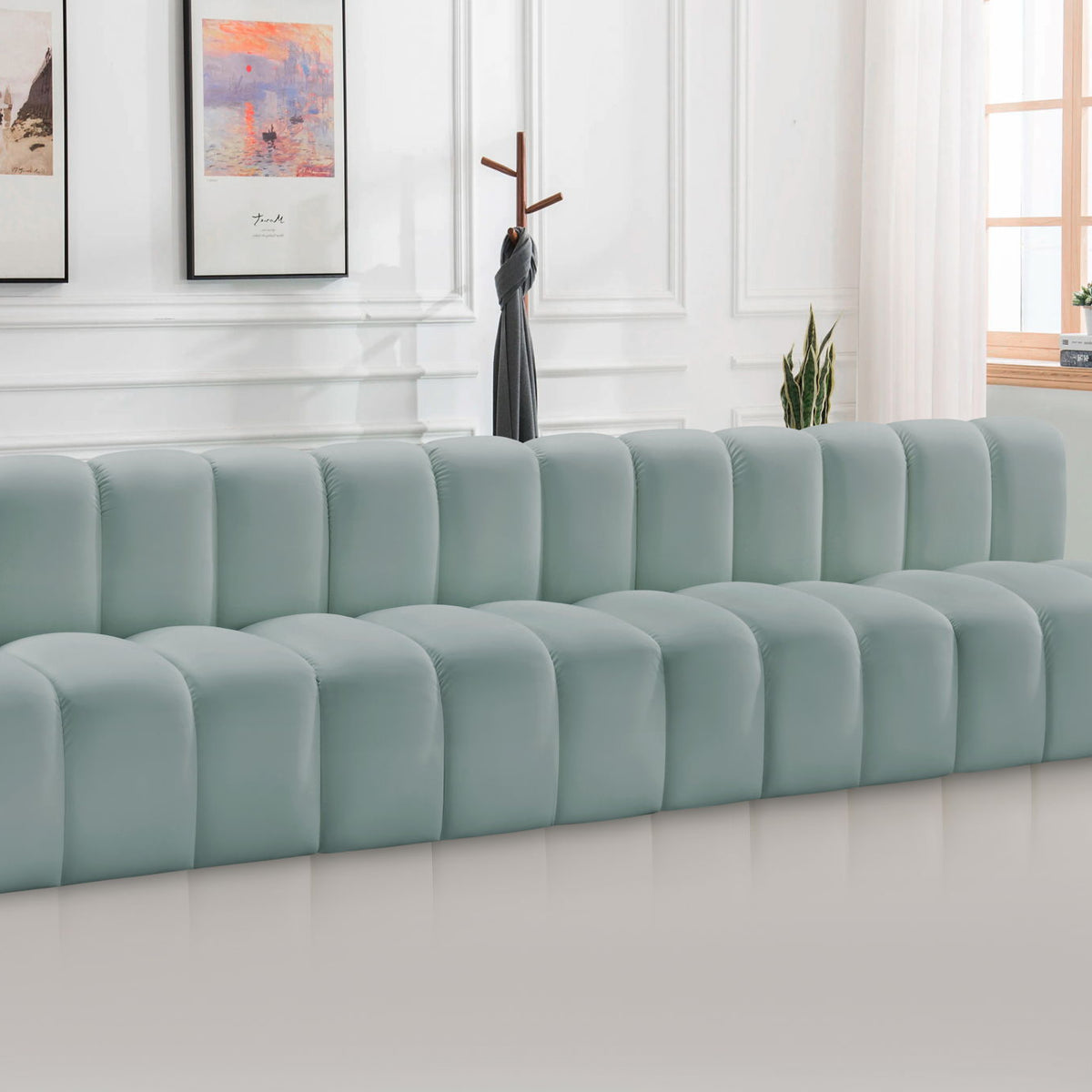 Arc - Faux Leather 4 Seats Modular Sofa