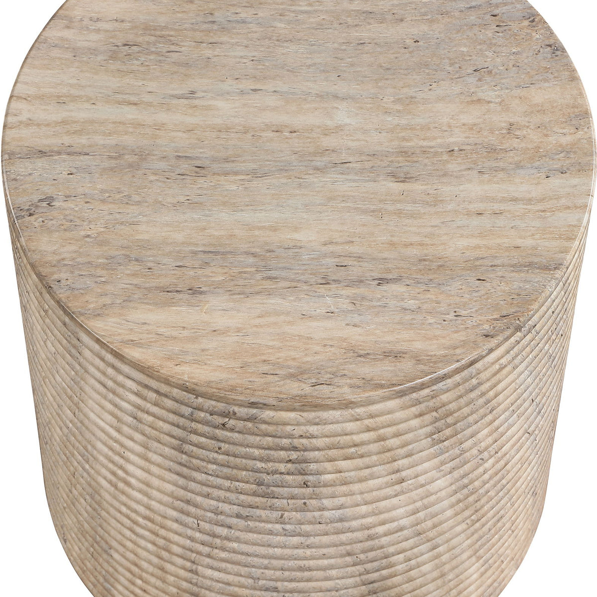 Rapallo - Concrete Indoor/Outdoor End Table - Travertine