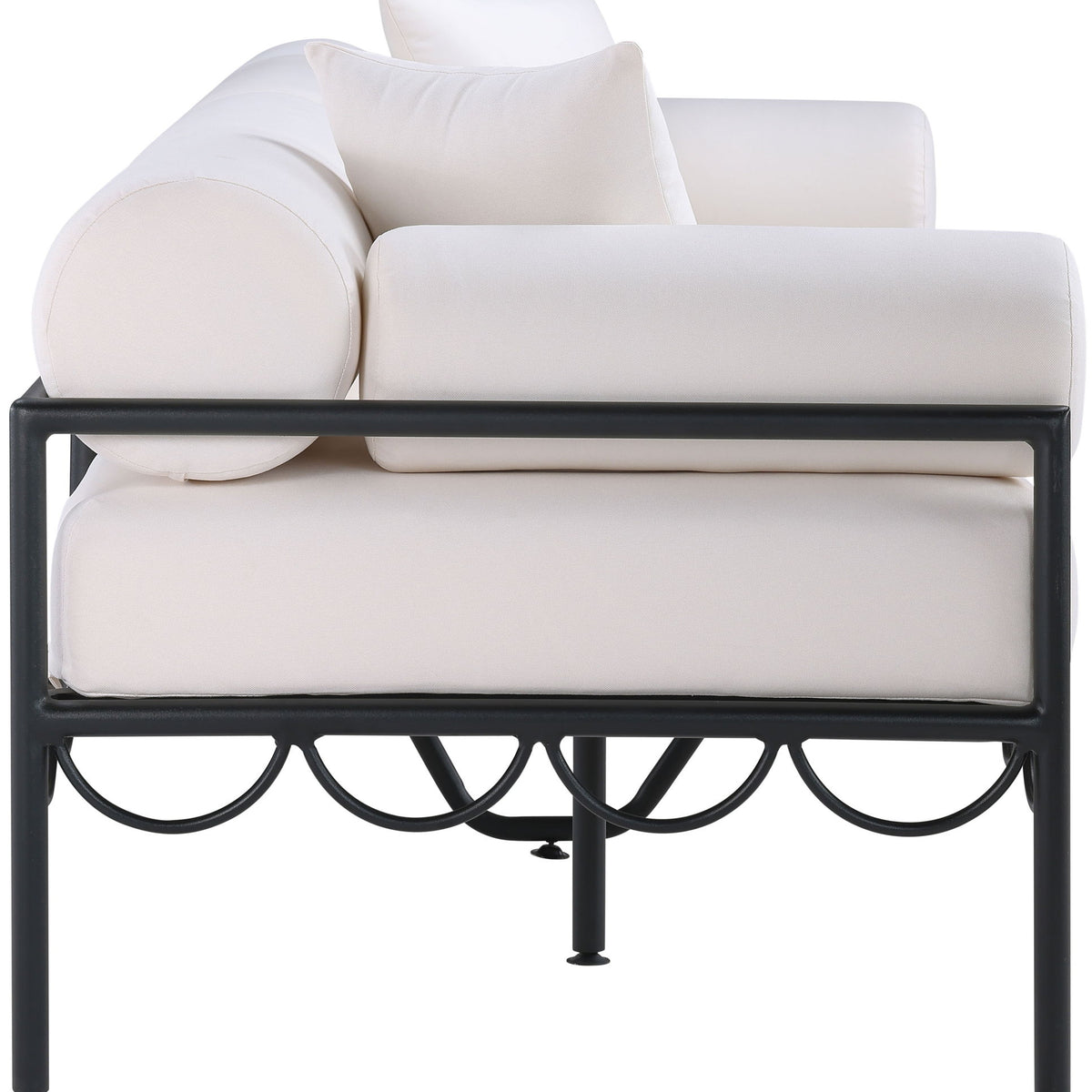 Portofino - Resilient Water Repellent Fabric 85.75" Upholstered Outdoor Patio Sofa