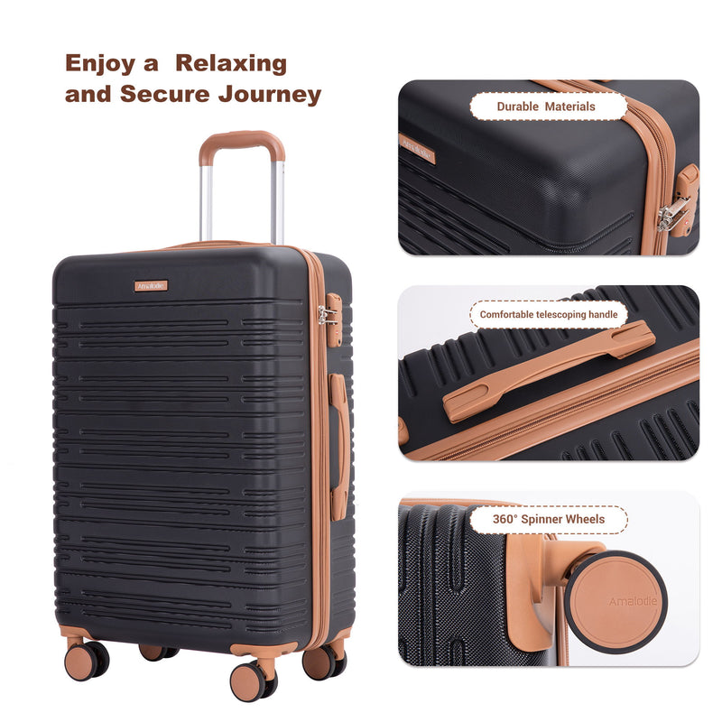 5 Piece Set Hard Case Spinner Wheels Luggage Sets With Tsa Lock
