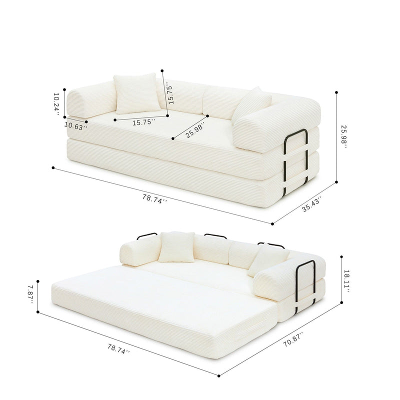 Convertible Foldable Floor Sofa Bed For Living Room
