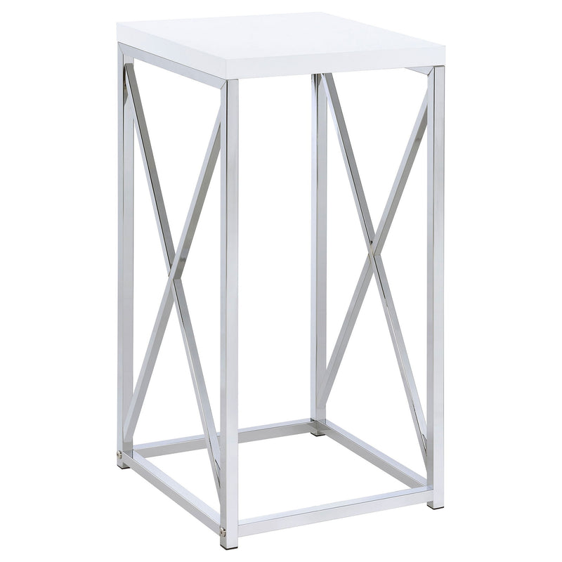 Accent Table With Accents - Glossy White