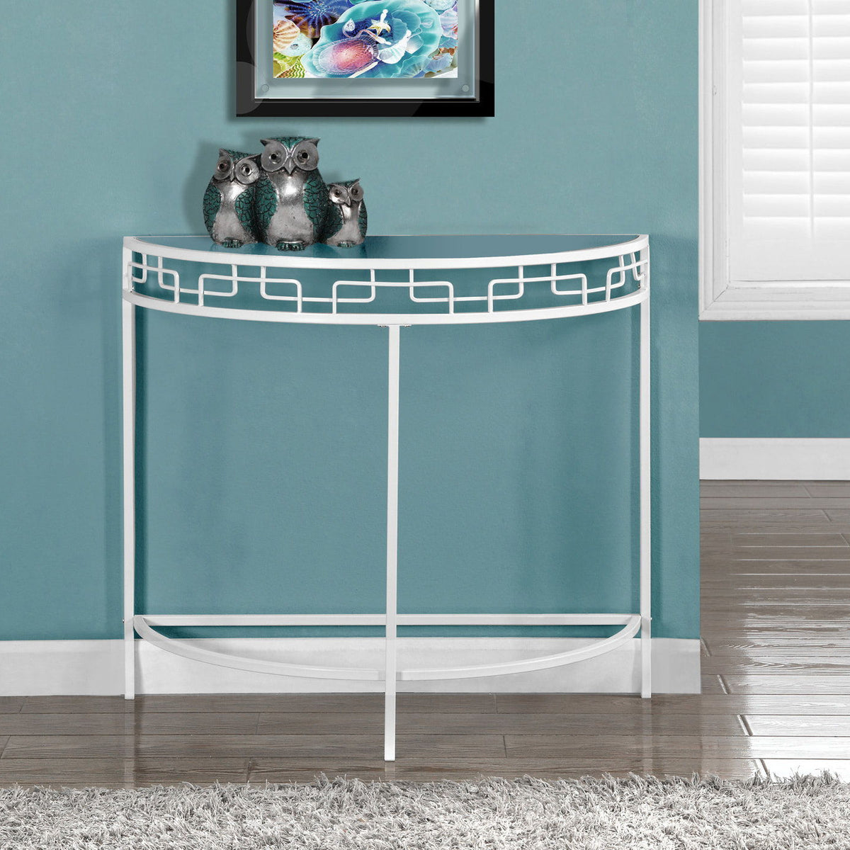 Accent Console Table For Entryway, Contemporary And Modern - White