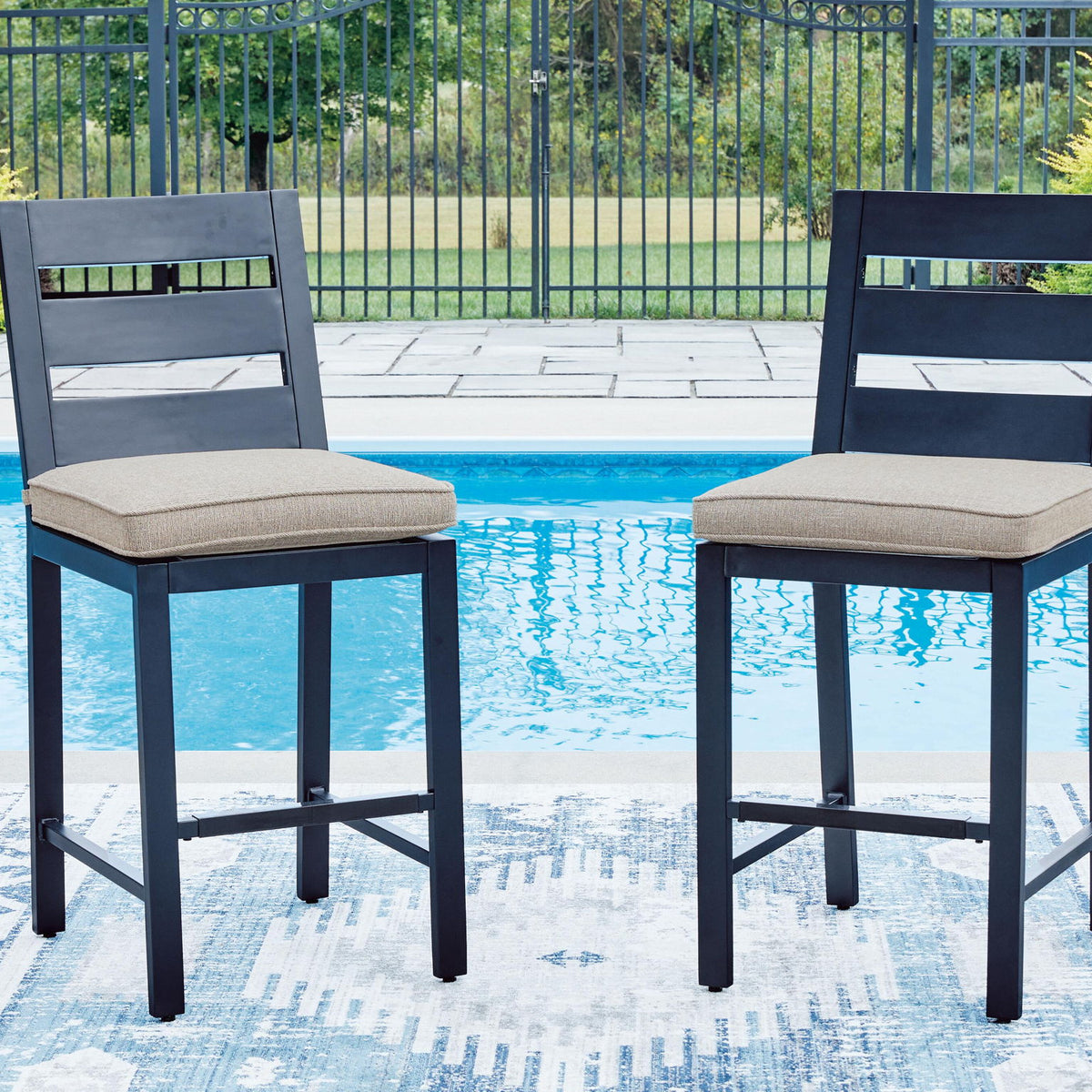 East Beach - Barstool (Set of 2) - Blue