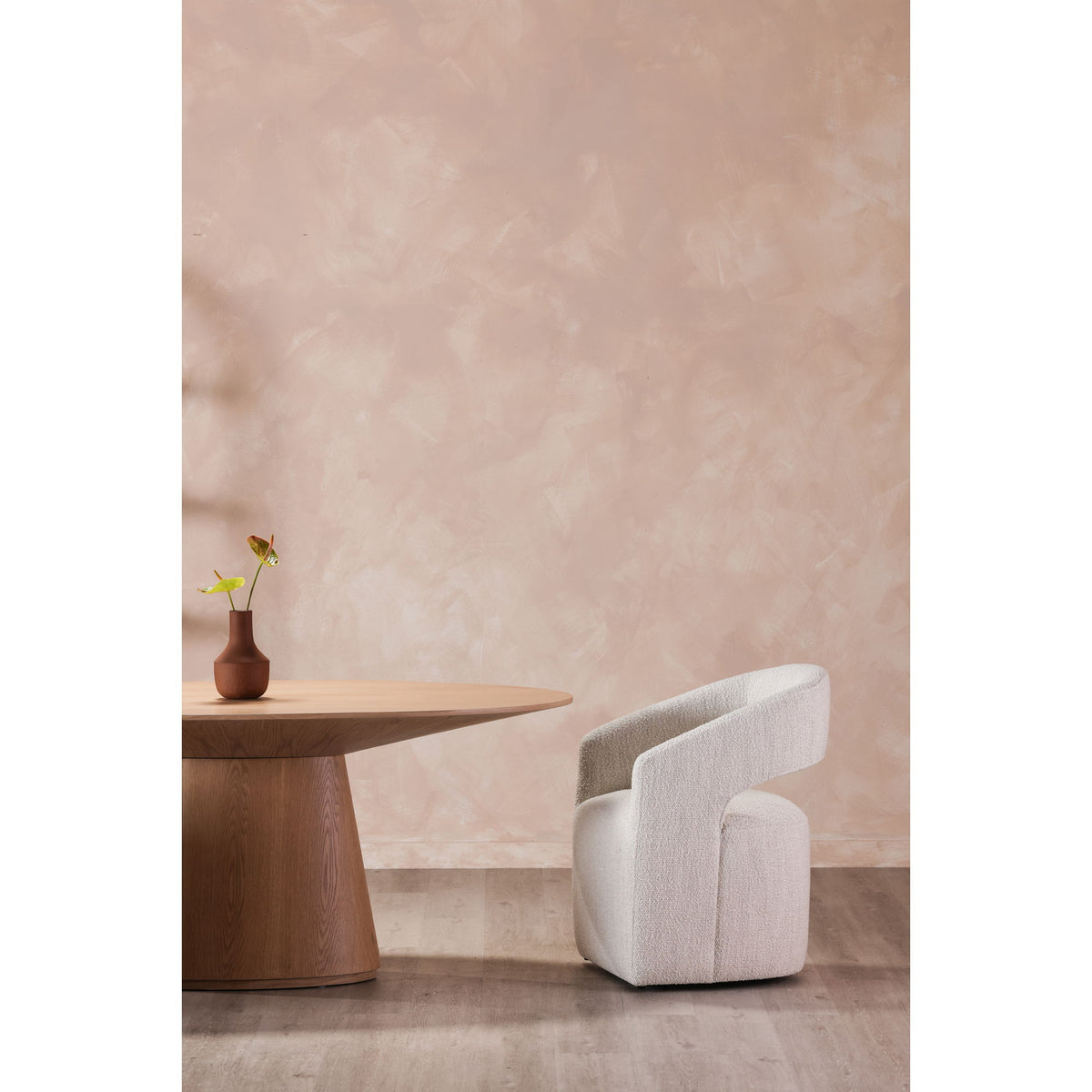 Barrow - Rolling Dining Chair - White Mist
