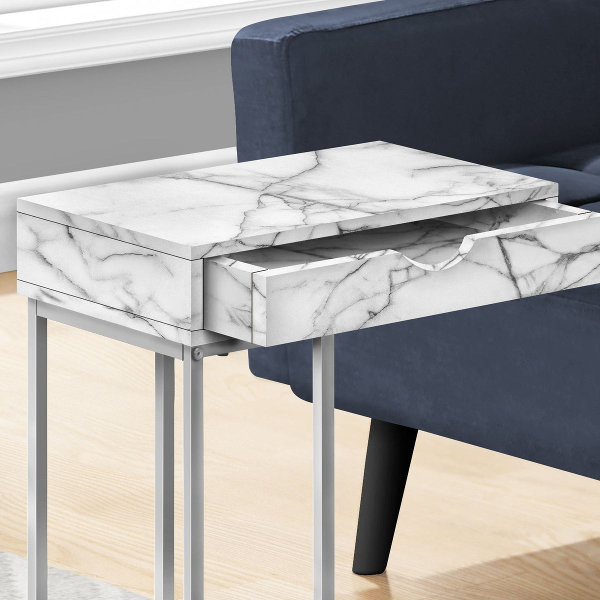 Accent Table, C - Shaped Contemporary & Modern Design