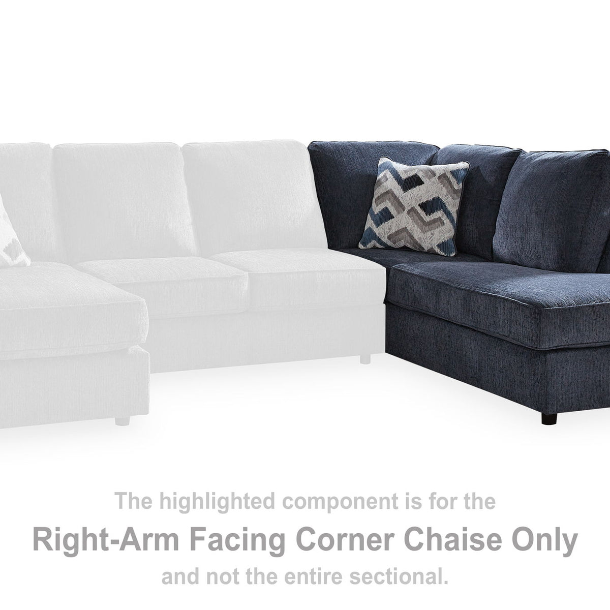 Albar Place - Raf Corner Chaise - Cobalt