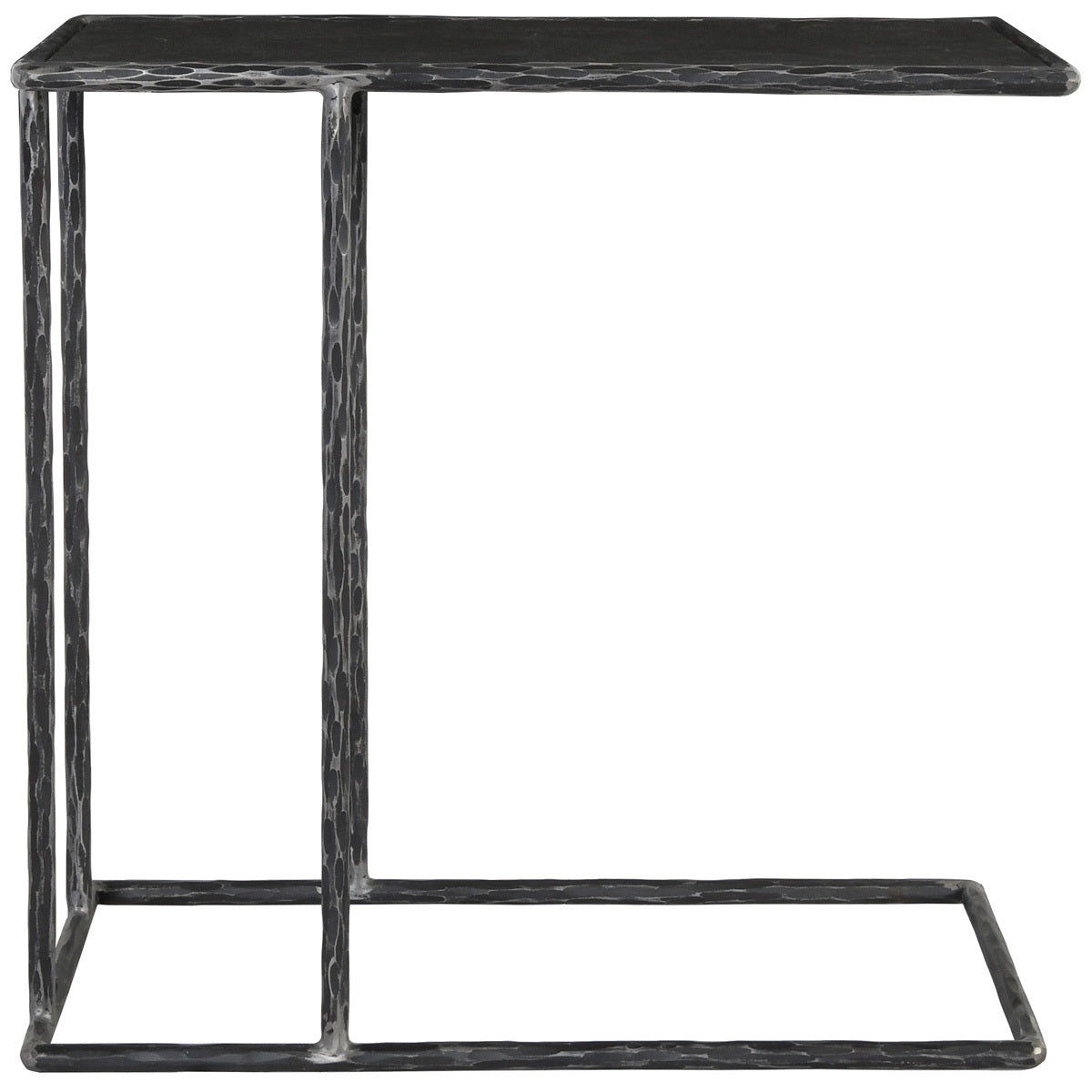Arlo - Accent Table Hammered Metal - Blue Stone