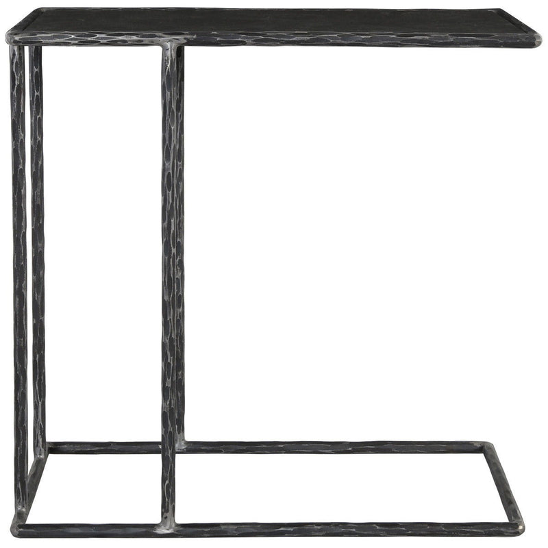 Arlo - Accent Table Hammered Metal - Blue Stone