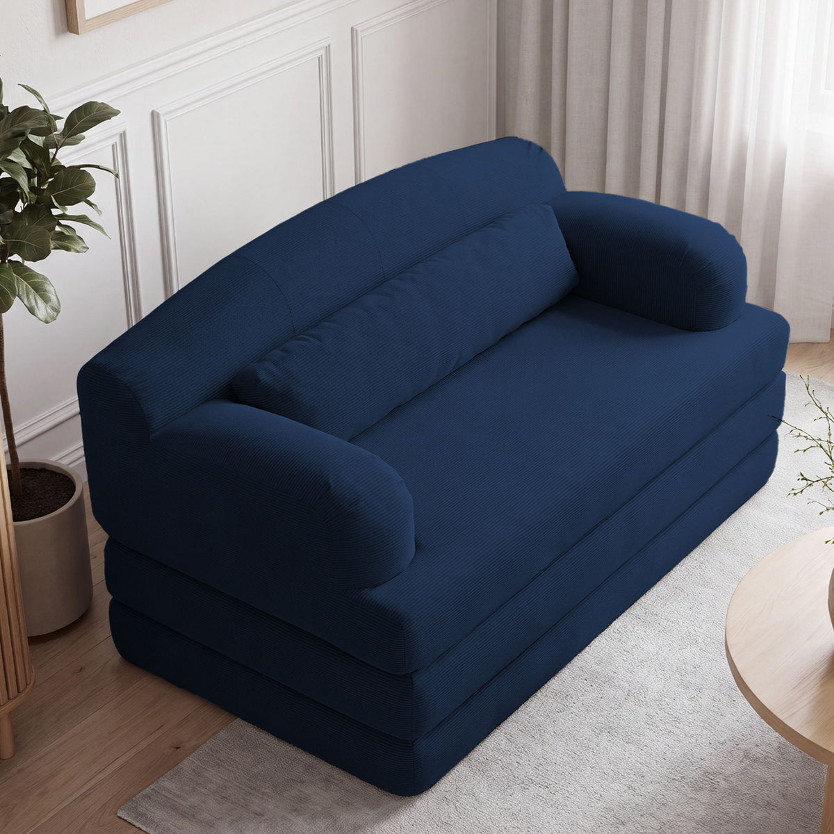 2 Seater Sofa Bed, Compact Foldable Floor Couch