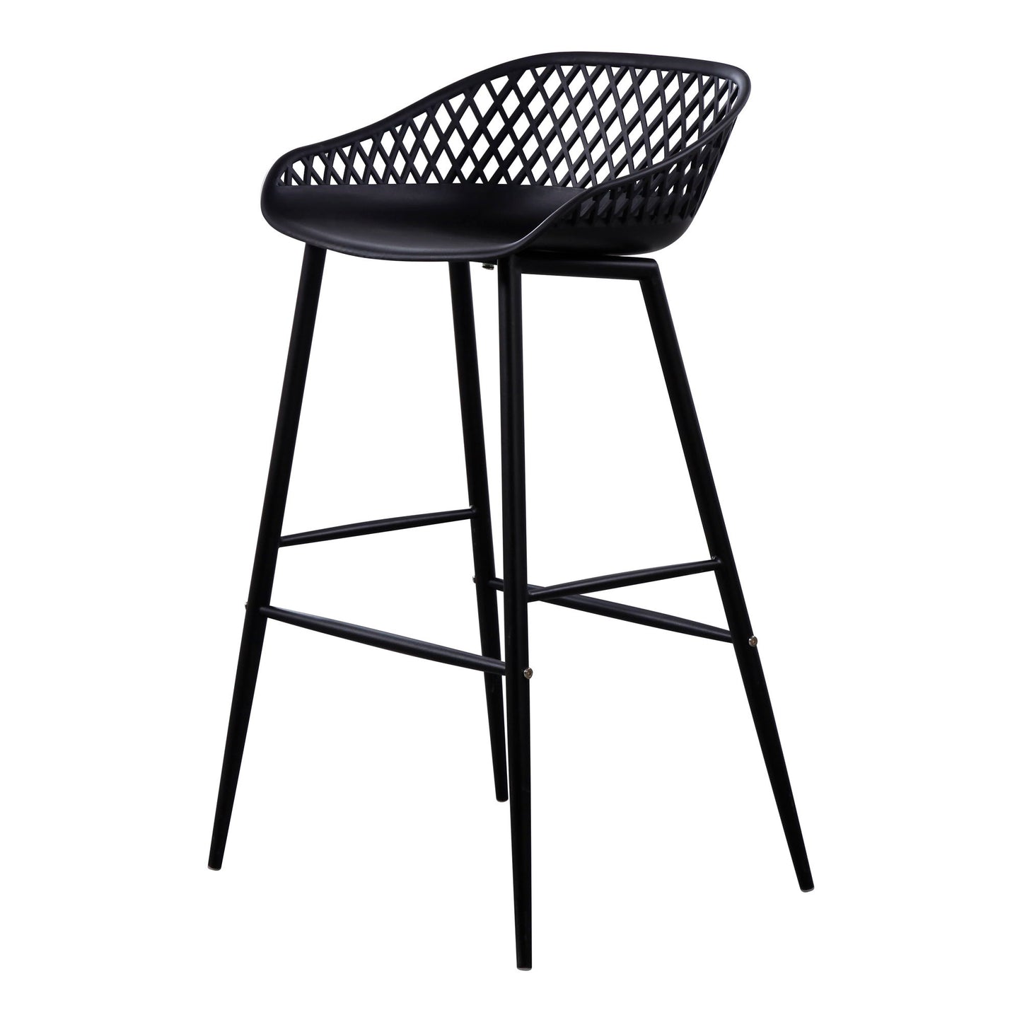 Piazza - Outdoor Barstool Barstool (Set of 2) - Black