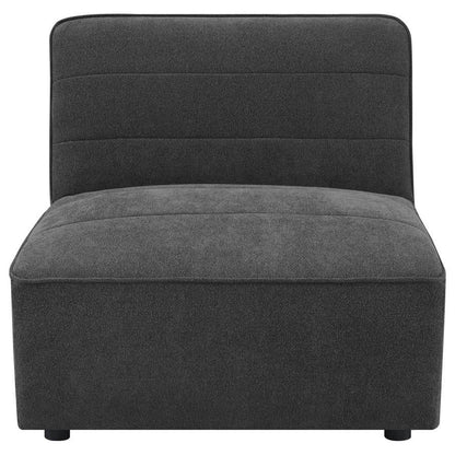 Sunny - Upholstered Armless Chair - Dark Charcoal