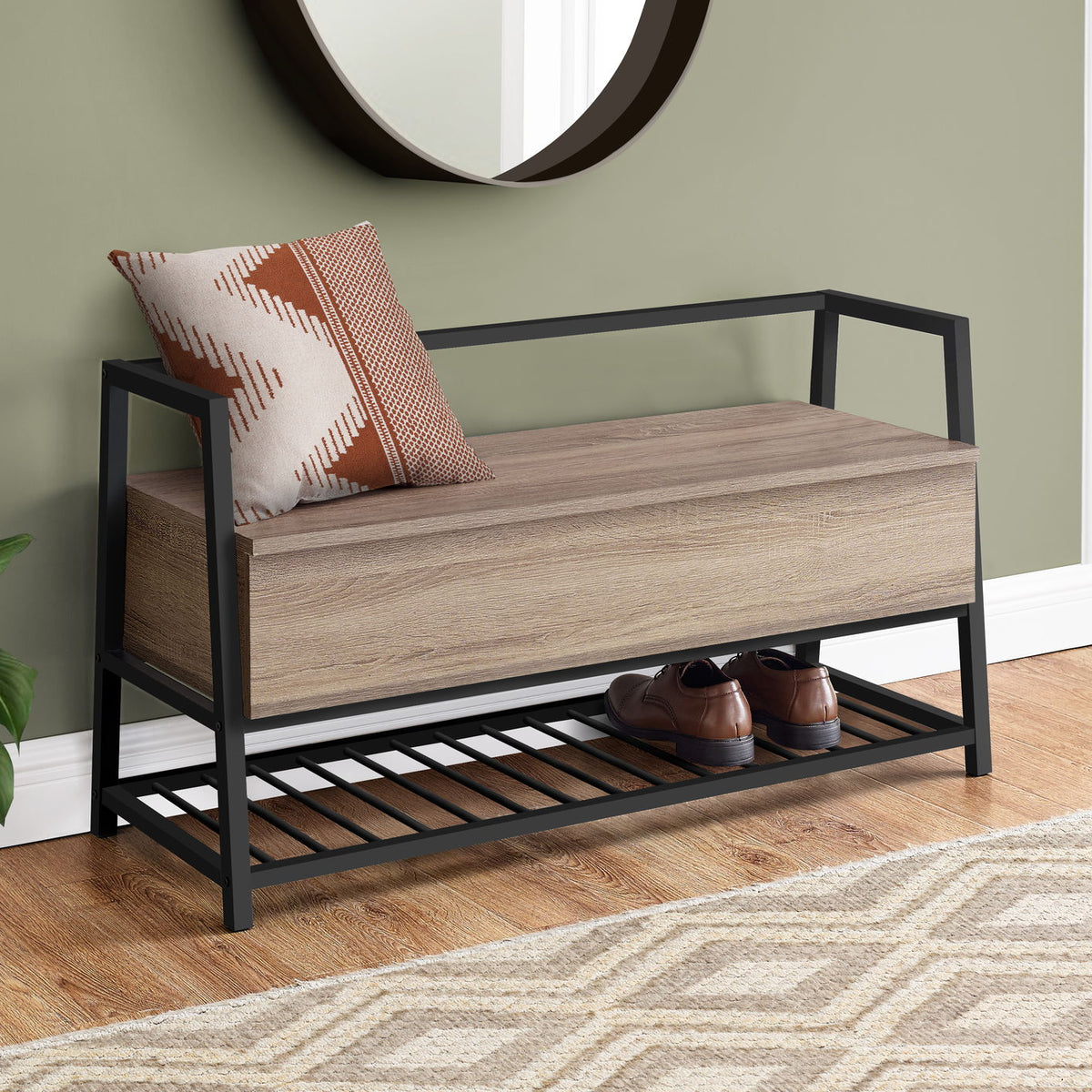 Bench Storage, Rectangular, Contemporary & Modern