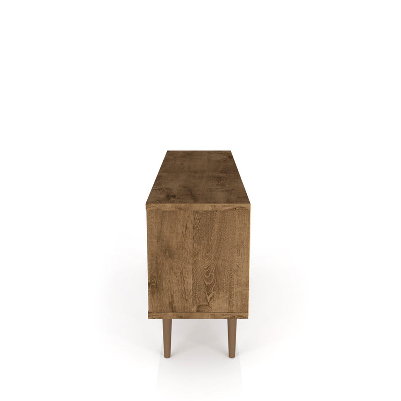 Manhattan Liberty - 53" TV Stand With Rustic Brown Frame