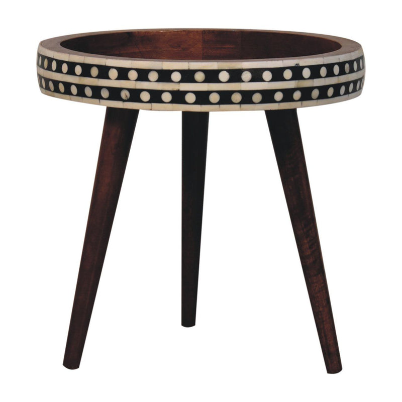 Small Patterned Nordic Style End Table