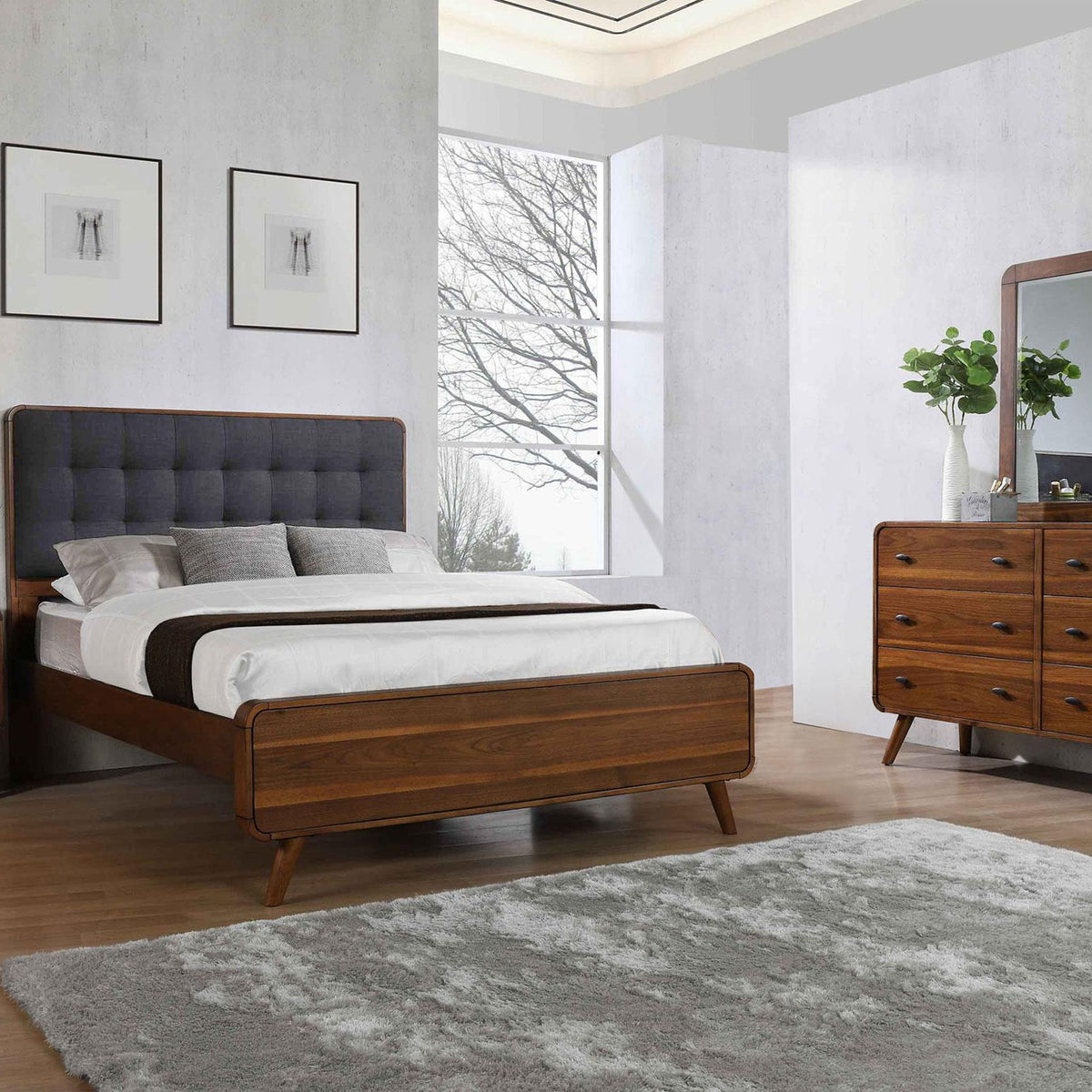 Robyn 4-piece Queen Bedroom Set Dark Walnut