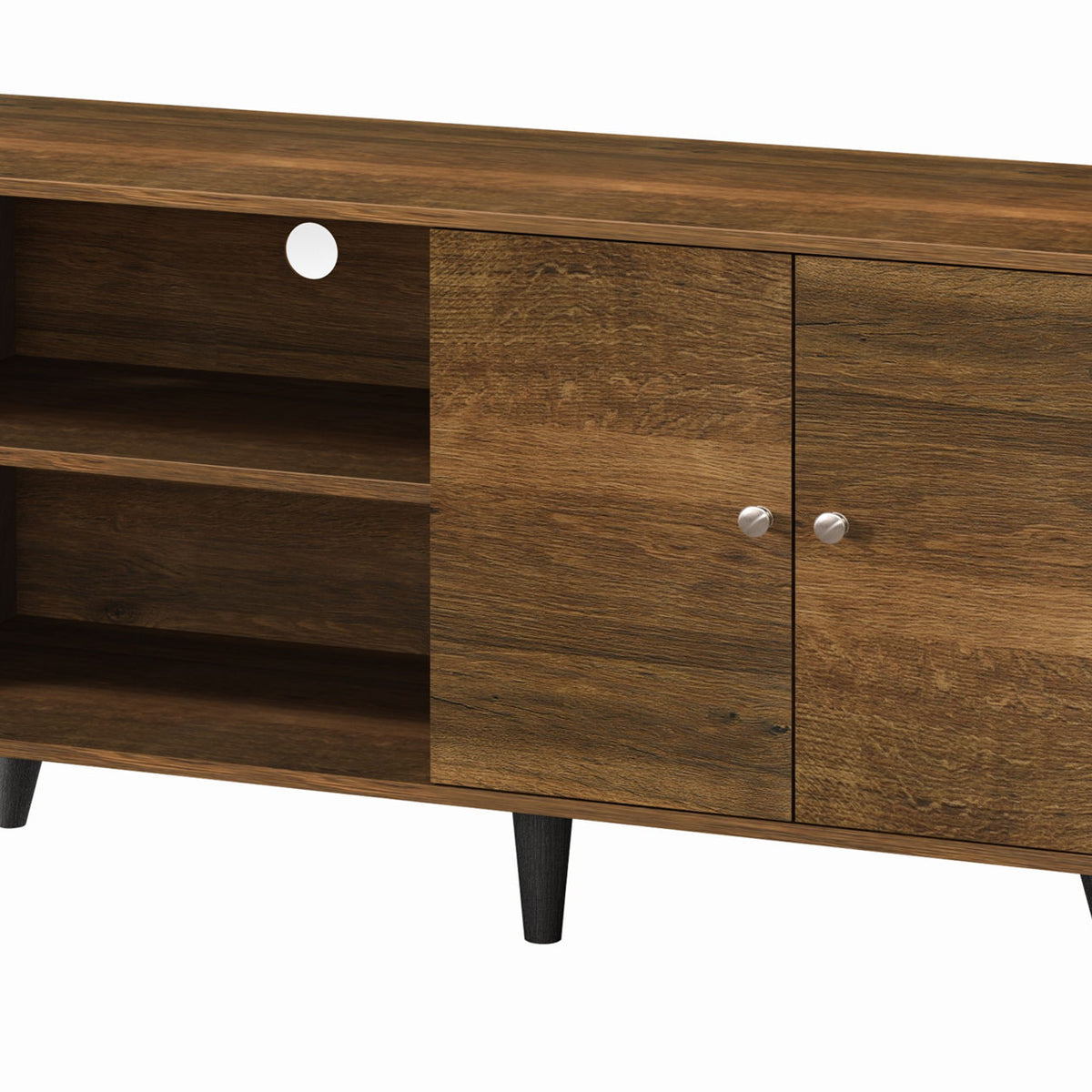 Amidon - TV Stand, With 2 Storage Shelves And 1 Cabinet