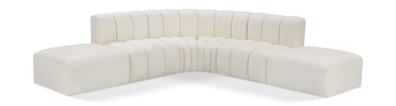 Arc - Faux Leather 6 Piece Corner Modular Sofa