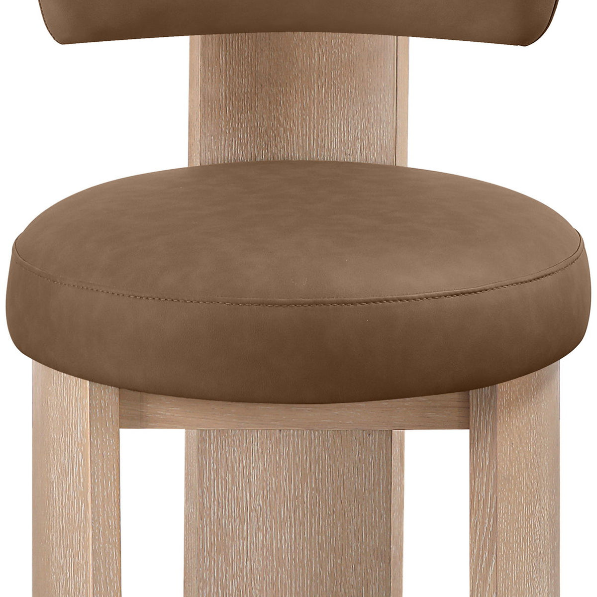 Atelier - Vegan Leather Upholstered Dining Chair (Set of 2) - Painted Natural Frame