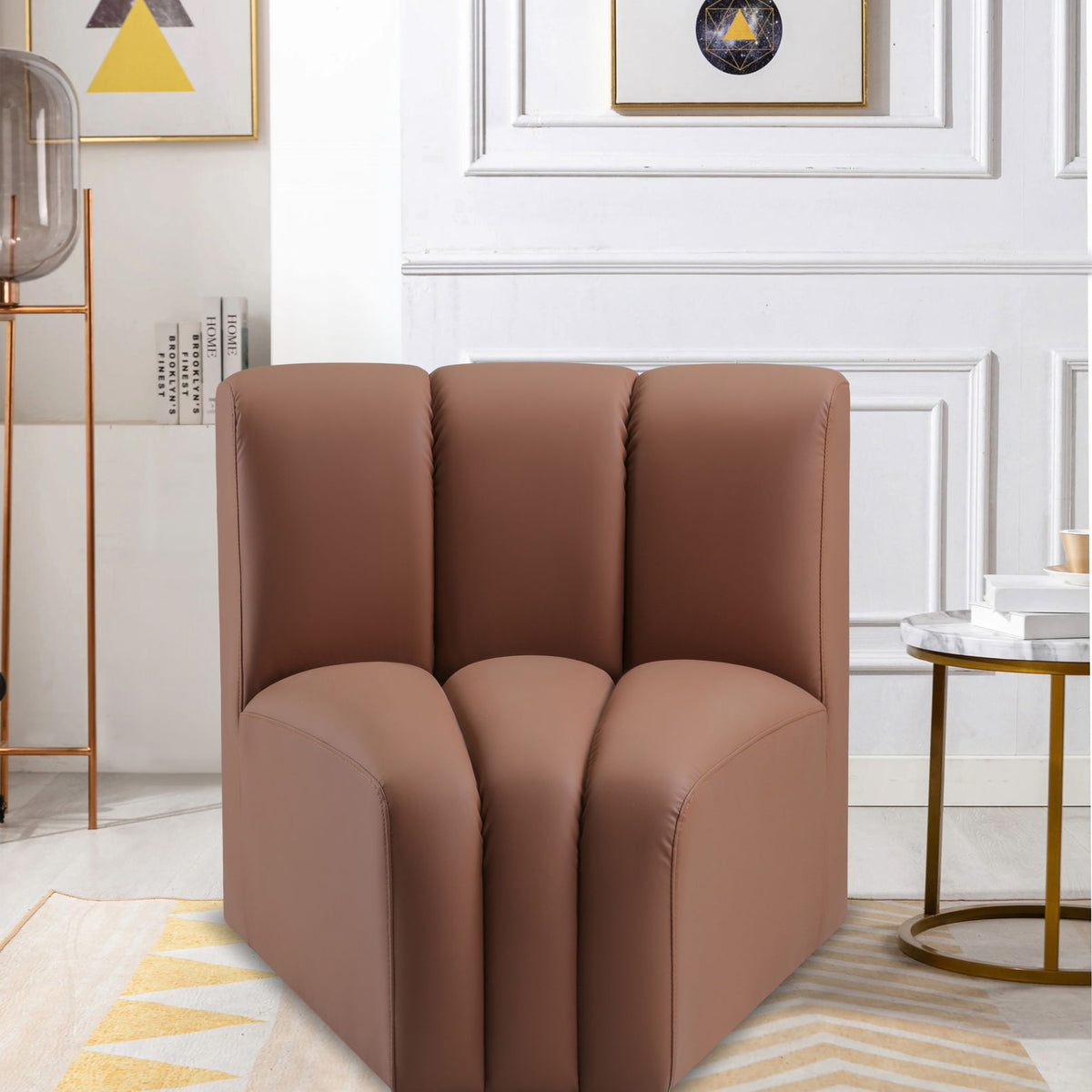 Arc - Faux Leather Curved Corner Chair