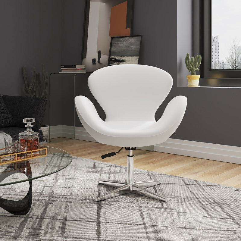 Manhattan Raspberry - Swivel Lounge Chair