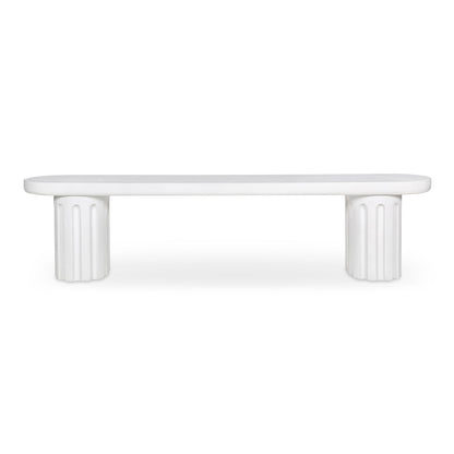 Eris - Outdoor Dining Bench - White