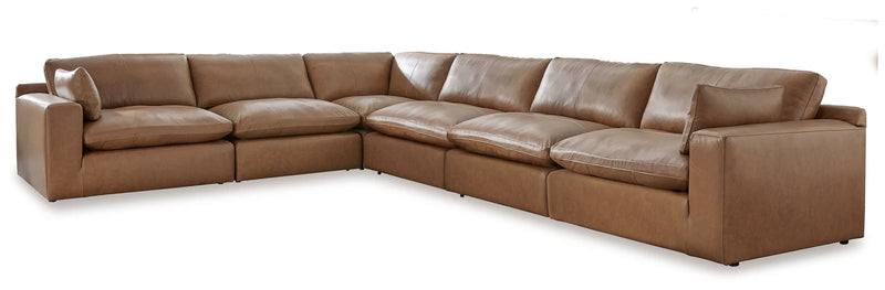 Ashley Furniture Emilia Genuine Leather Cloud Sectional
