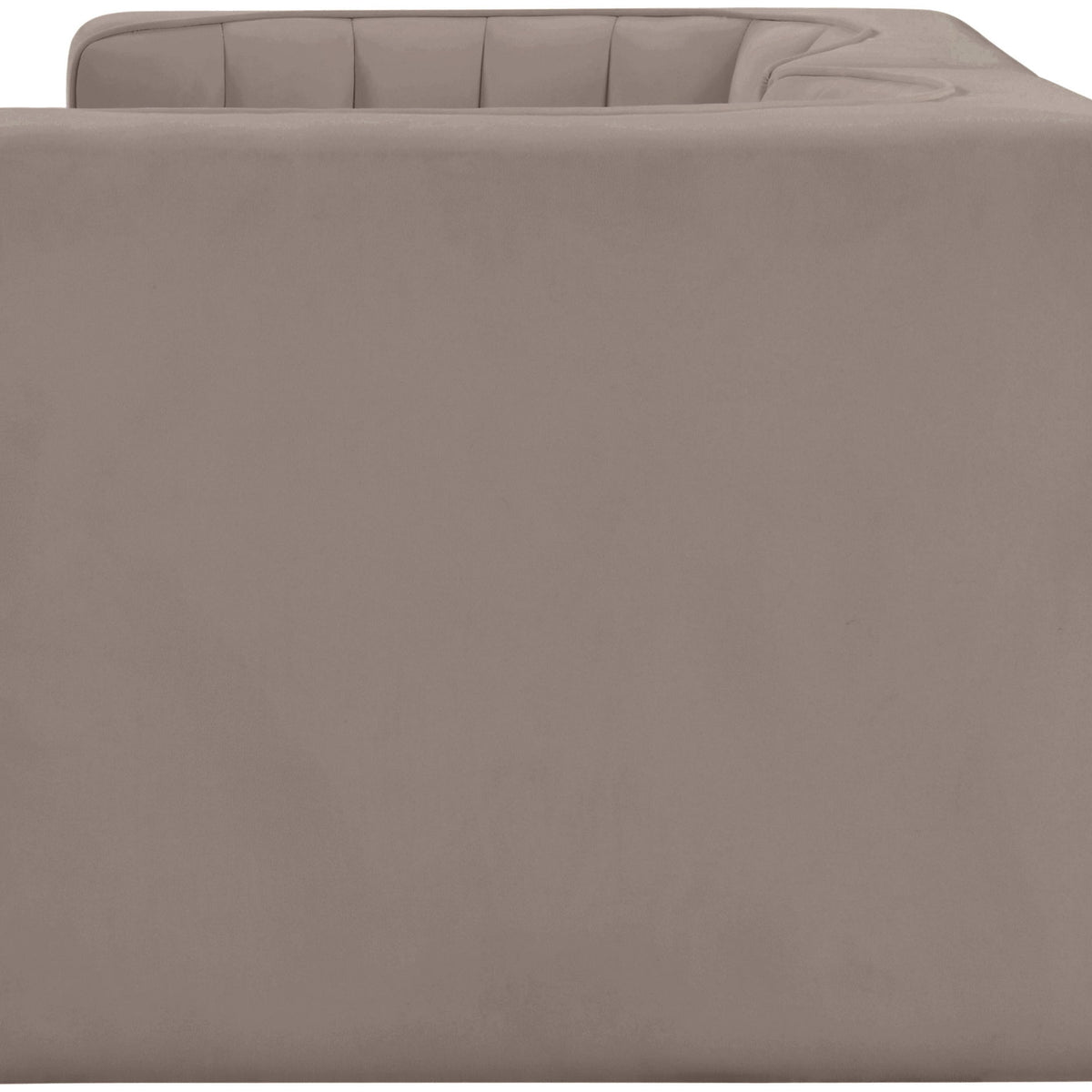 Rummi - Velvet Performance Fabric Upholstered 2 Piece Modular Loveseat