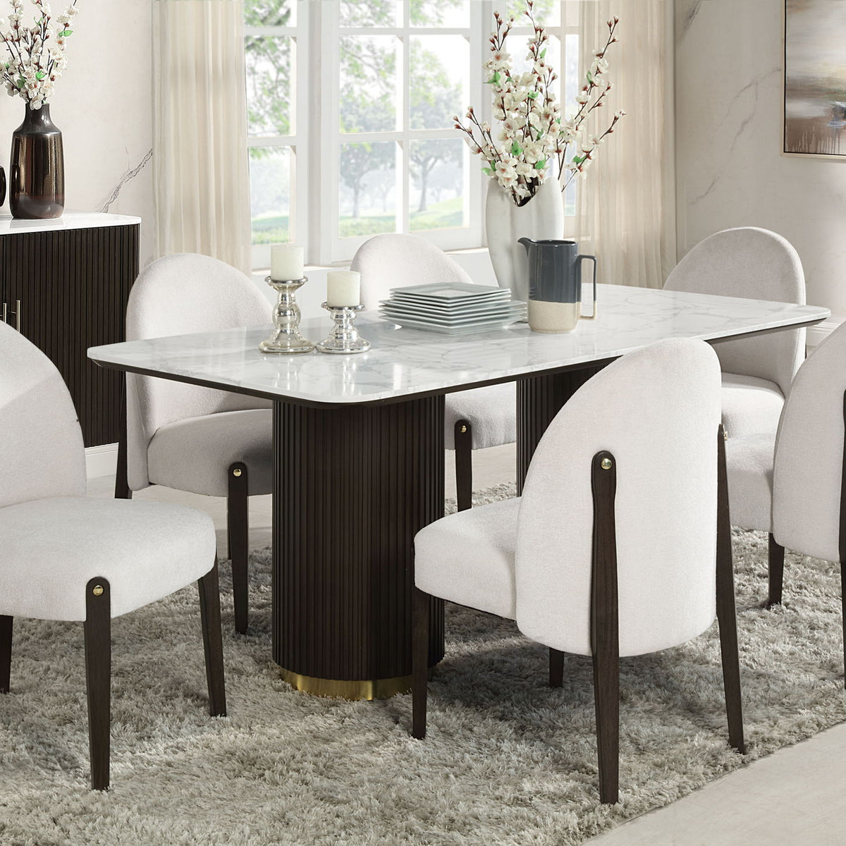 Clayten - Engineered Marble Top Dining Table - Marble
