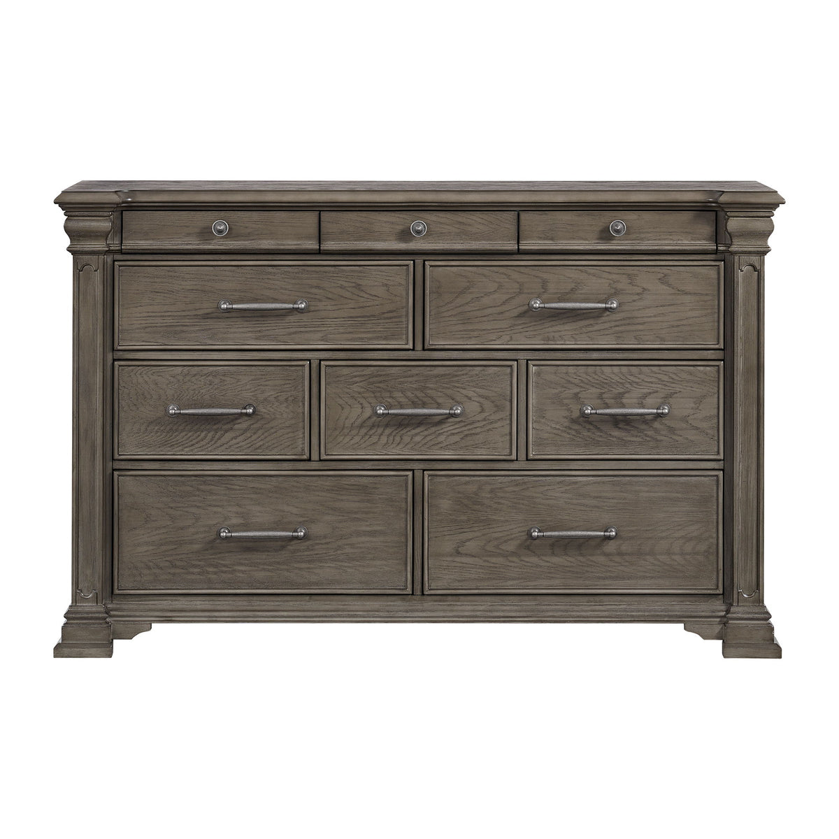 Kings Court - 10-Drawer Dresser - Gray
