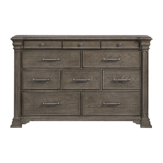 Kings Court - 10-Drawer Dresser - Gray