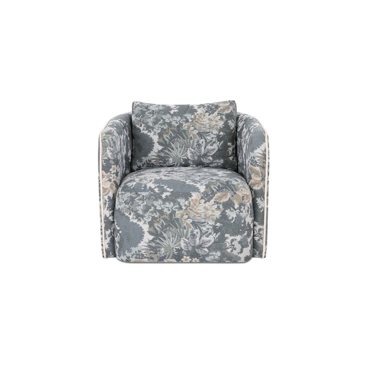 Cecil - Accent Chair Tapestry - Blue / Gray
