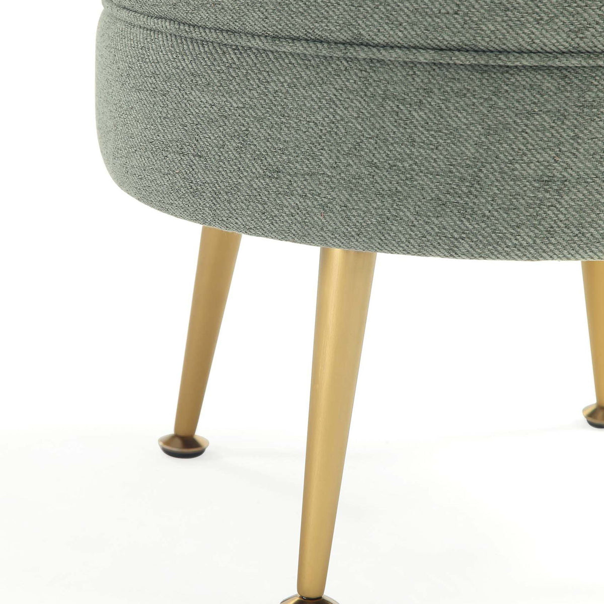Manhattan Bailey - Accent Ottoman With Gold Chrome Legs