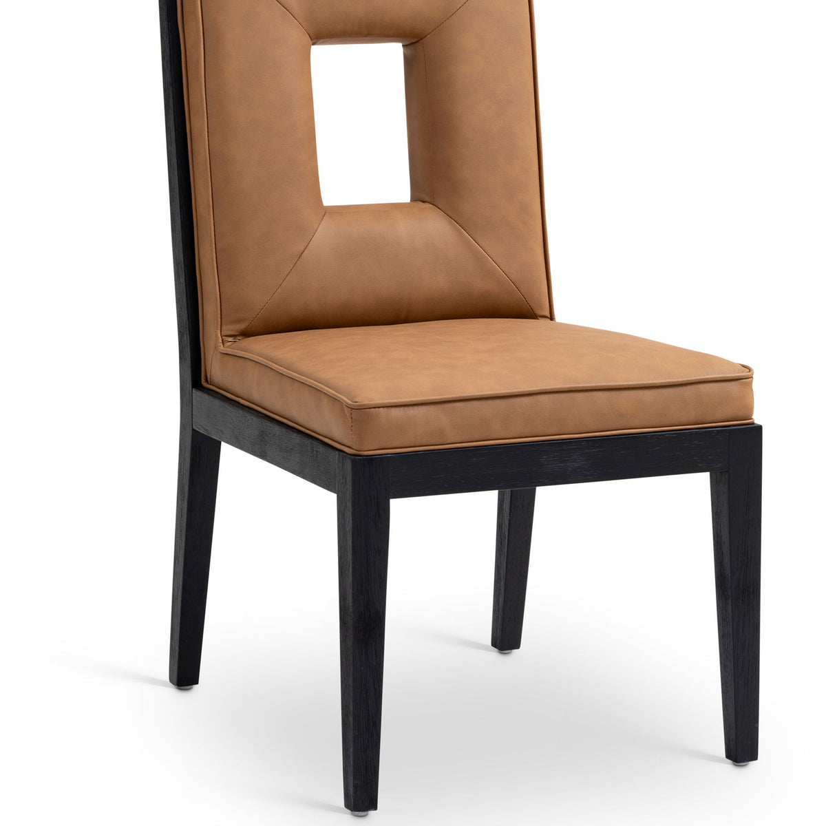 Gwendolyn - Faux Leather Dining Side Chair With Black Frame (Set of 2)