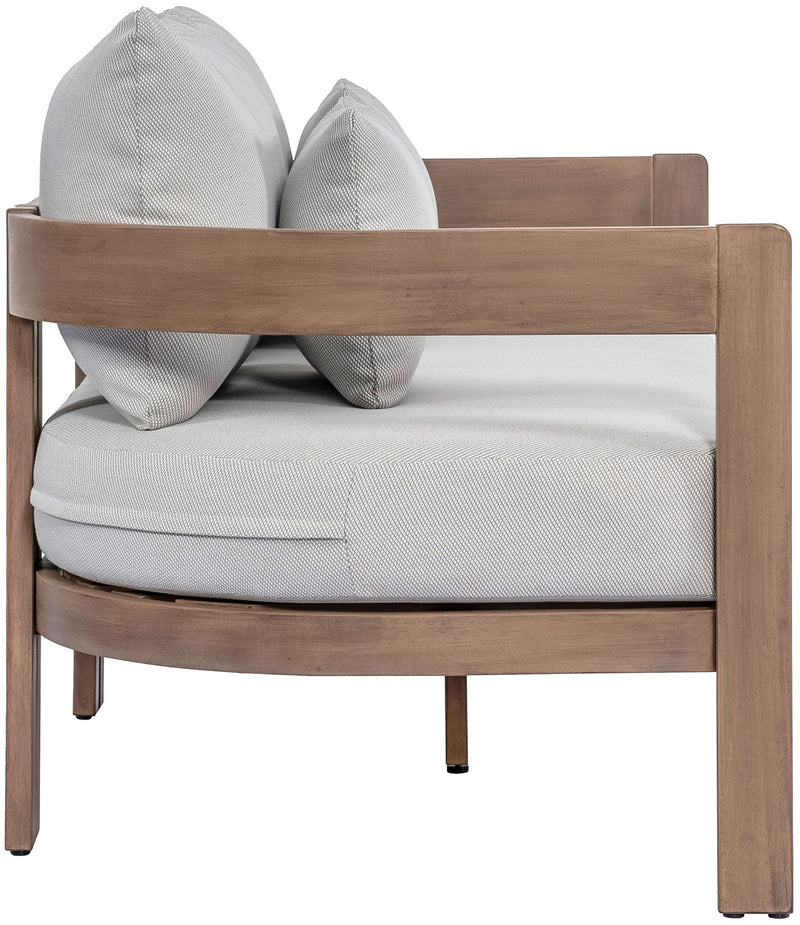 Newport - Water Resistant Fabric 65" Upholstered Outdoor Patio Loveseat