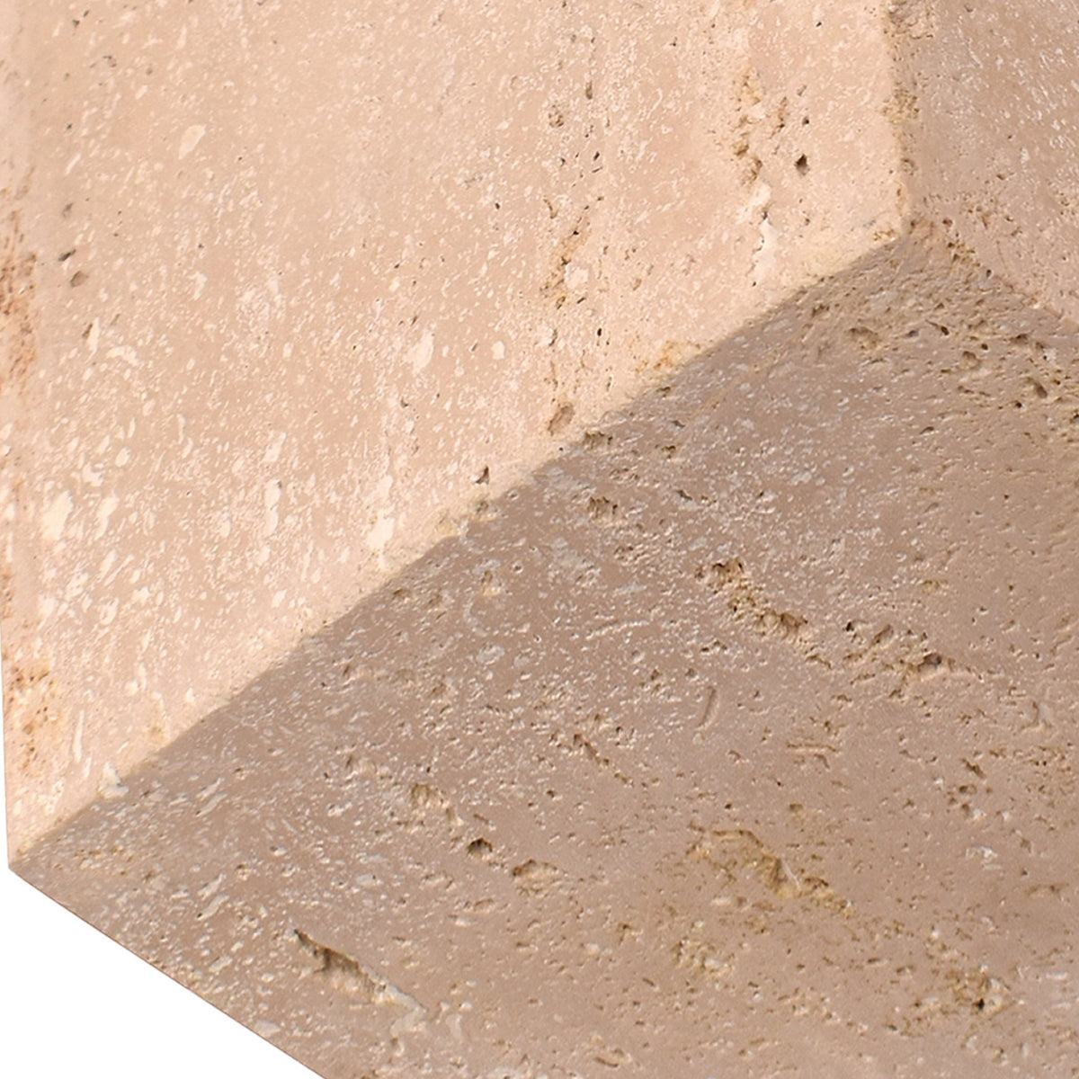 Block - Travertine Decorative Cube - Natural