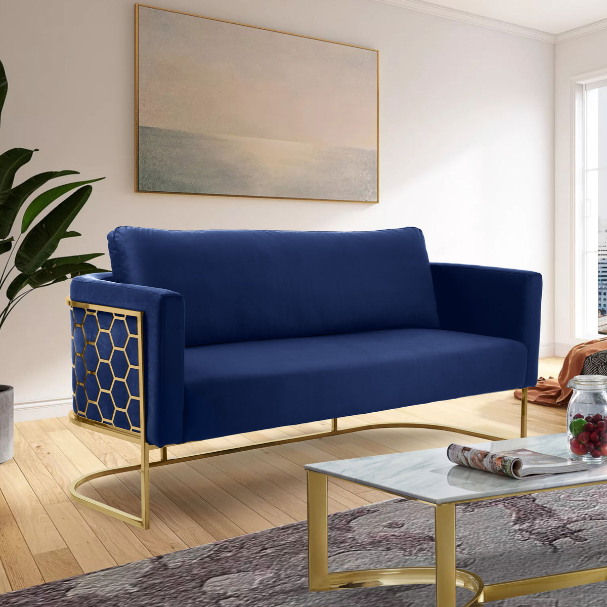Casa - Sofa with Gold Legs