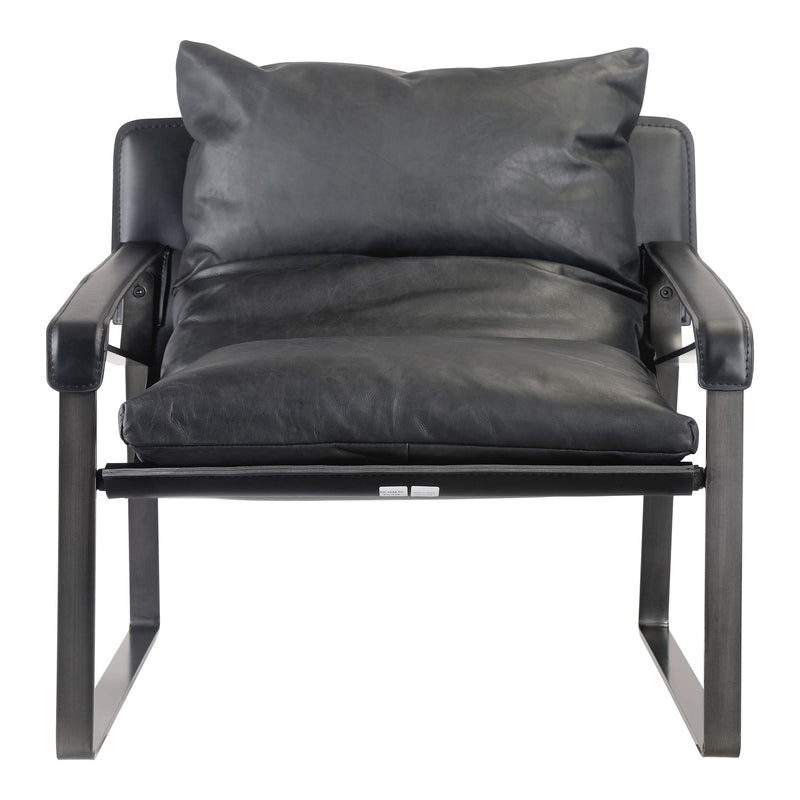 Connor - Leather Club Chair - Onyx Black