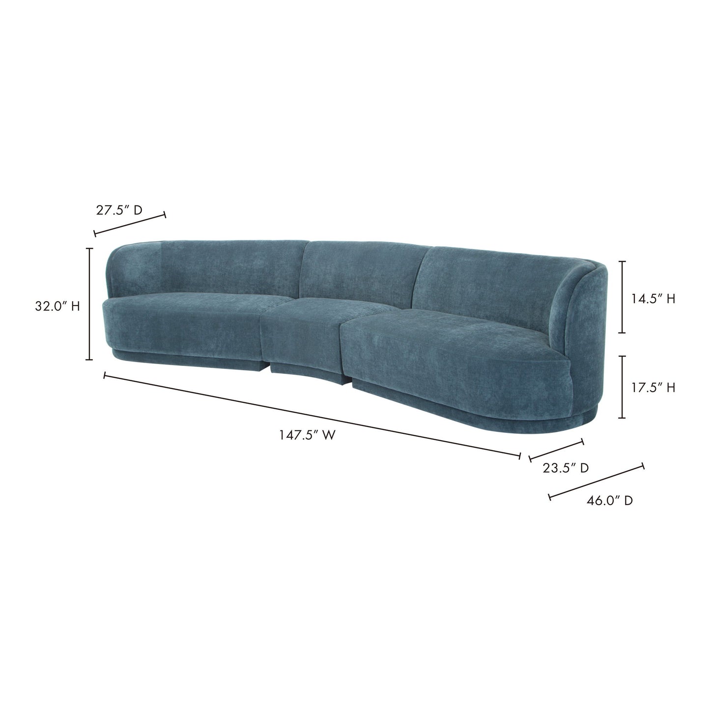 Yoon - Compass Modular Sectional - Blue