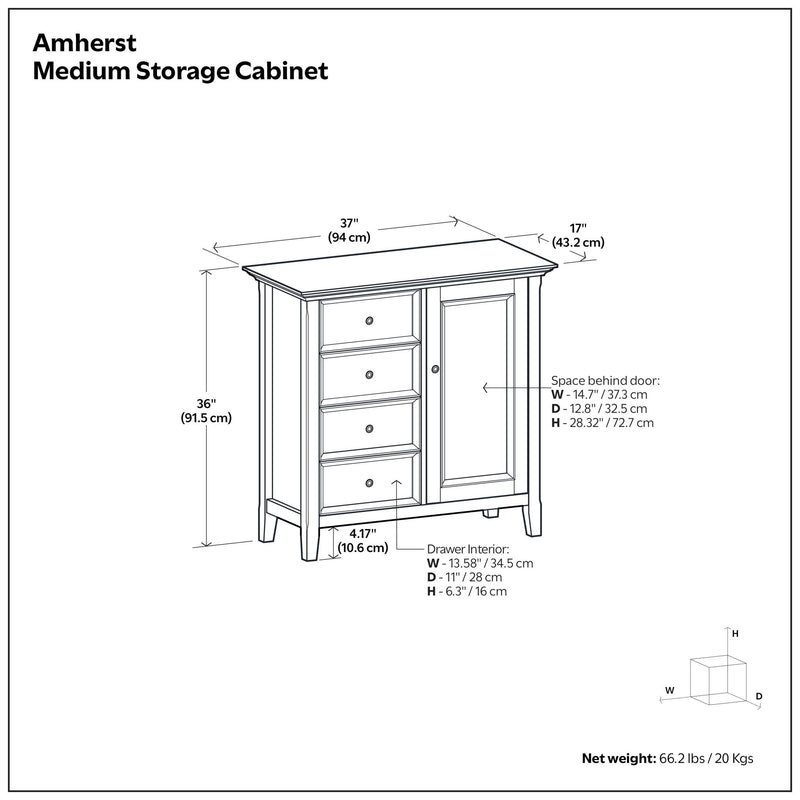Amherst - Handcrafted Medium Storage Cabinet