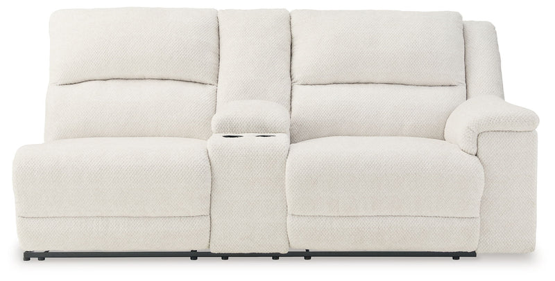 Keensburg - Raf Dbl Power Reclining Loveseat With Console - Linen