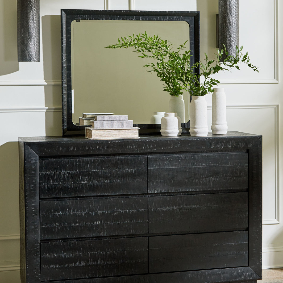 Londer - Black - Dresser And Mirror