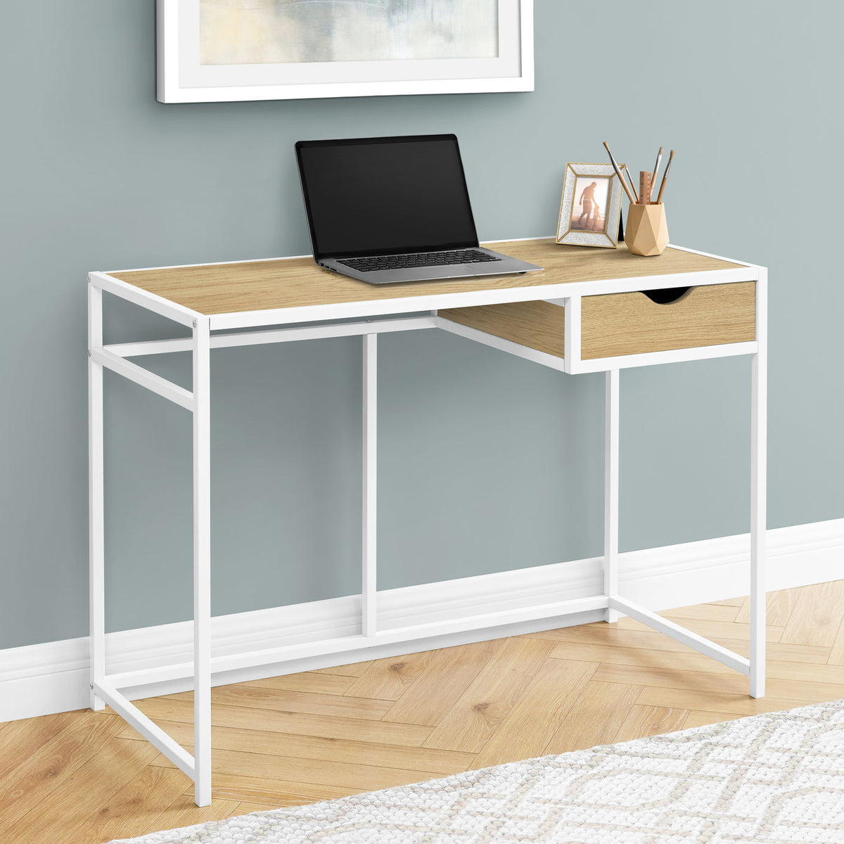 Computer Desk For Home Office, 1 Storage Drawer, Contemporary & Modern