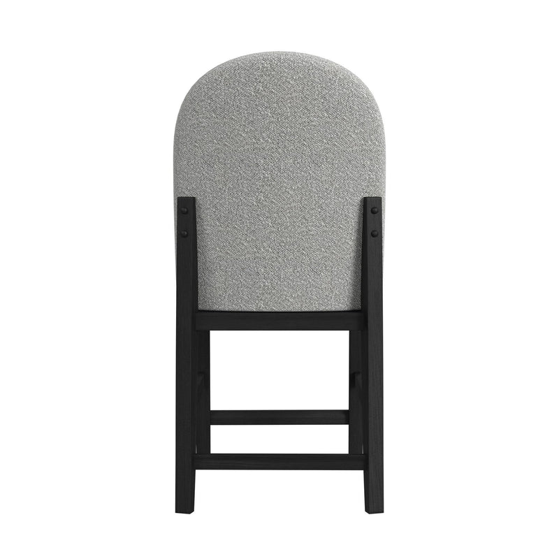 Portland - Round Back Counter Stool (Set of 2) - Black / Gray