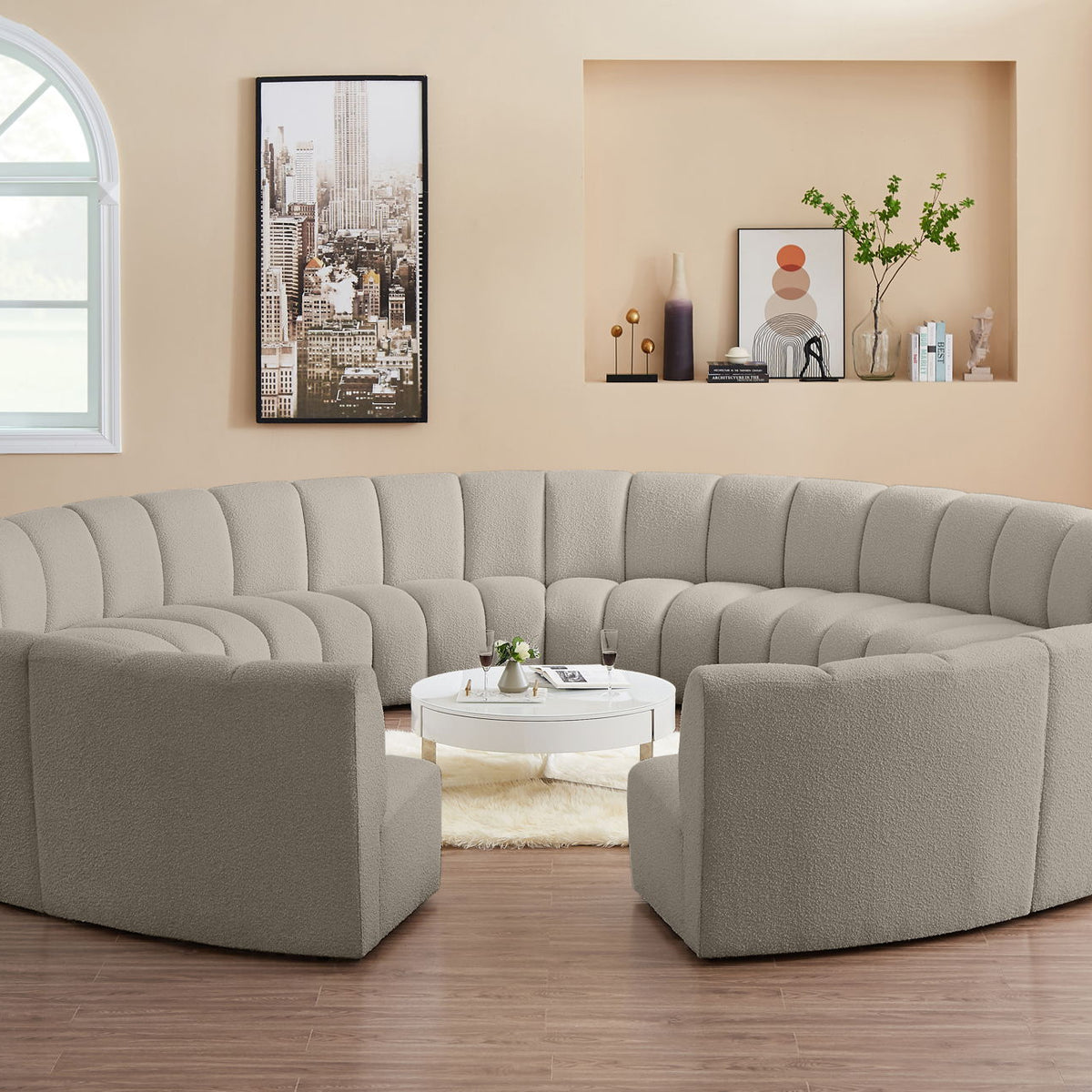 Infinity - 12 Piece Boucle Modular Sectional