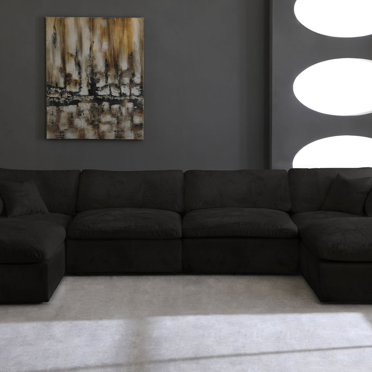 Cozy - 6 Piece Modular Double Chaise Sectional